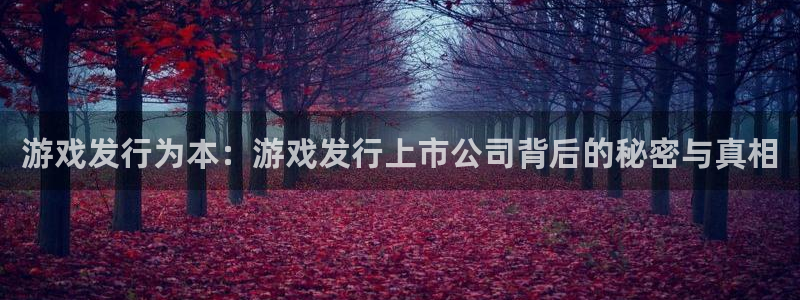 亿万28烟照片：游戏发行为本：游戏发行上市公司背后的秘密与真相